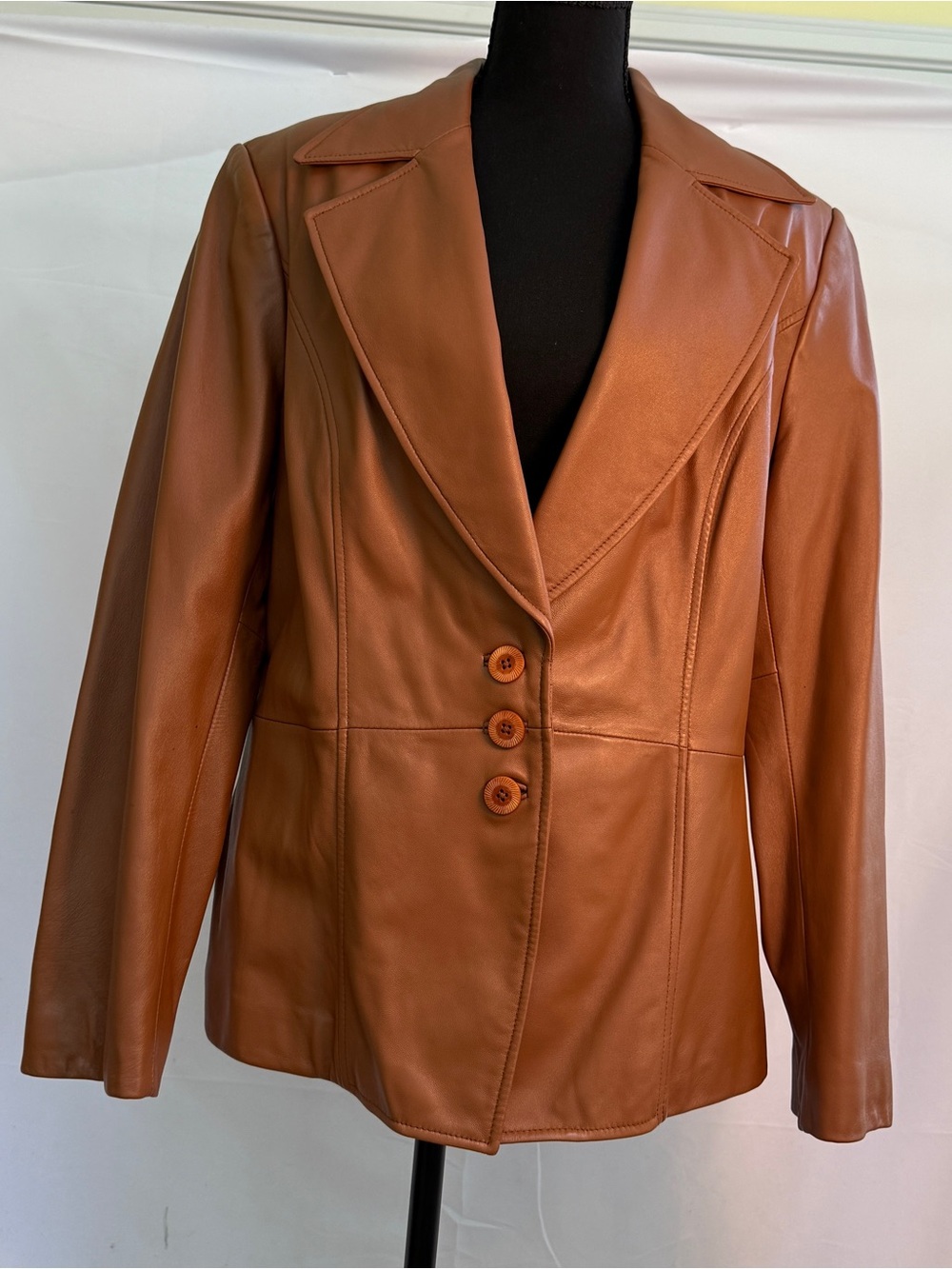 Classiques Entier Brown Leather Blazer Jacket